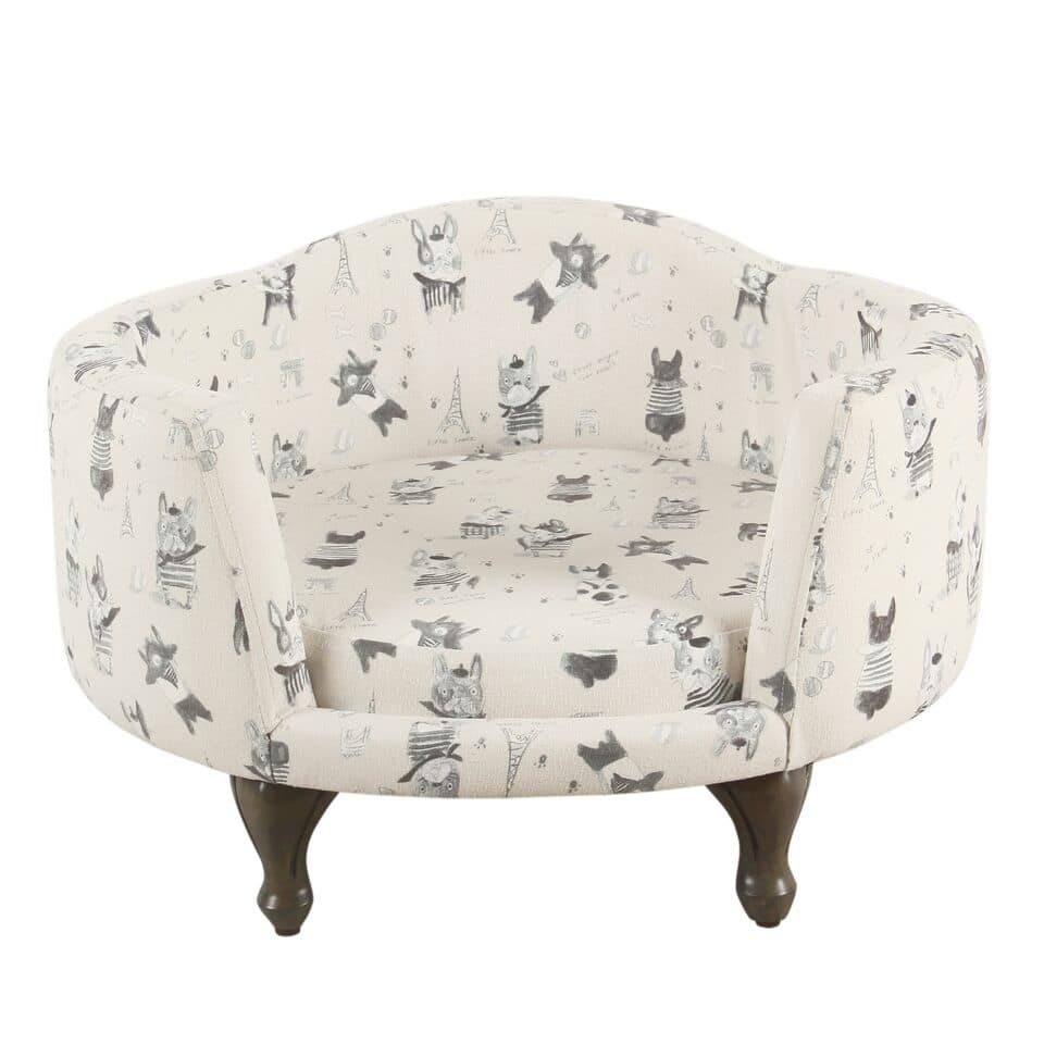 HomePop Pet Bed - Stain Resistant French Bulldog Print