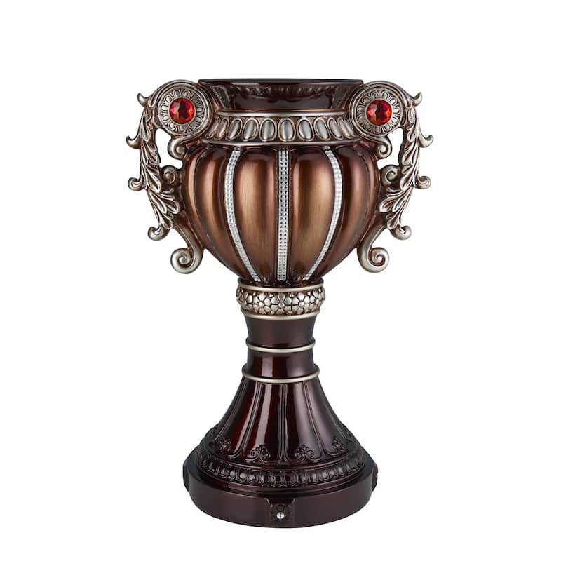 Delicata Bronze Silver Urn Accent Decor Vase