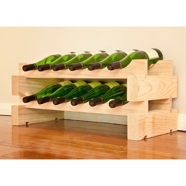 Modular wood 2024 wine rack