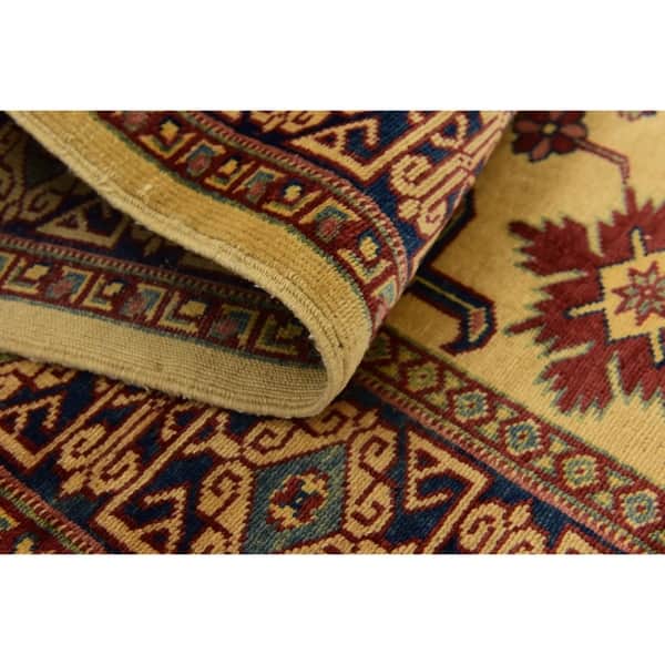 Hand Knotted Kazak Wool Runner Rug 3 X 9 6 On Hand Knotted Kazak Wool Runner Rug