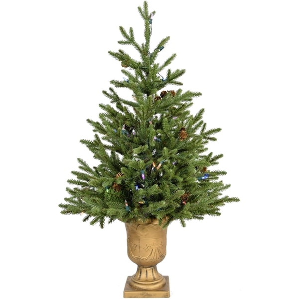 Fraser Hill Farm 3 Noble Fir Artificial Potted Tree With Multi Led Lights Fraser Hill Farm 3 Noble Fir Artificial Potted Tree With Multi Led Lights