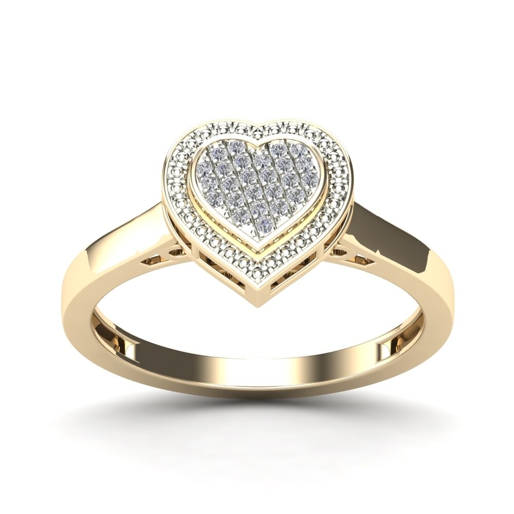 10k heart ring