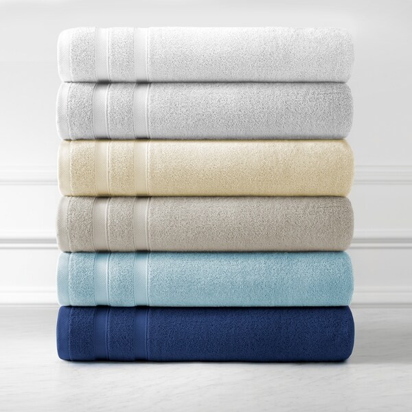 Shop Premium Quality 100 Percent Combed Cotton, Set of 2 Oversized Bath Sheets - On Sale - Free ...