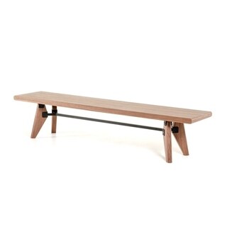 Modrest Kennedy Mid-Century Walnut Dining Bench - Bed Bath & Beyond ...