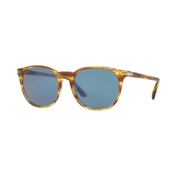 Persol PO3007S Men Brown/Blue Solid Sunglasses