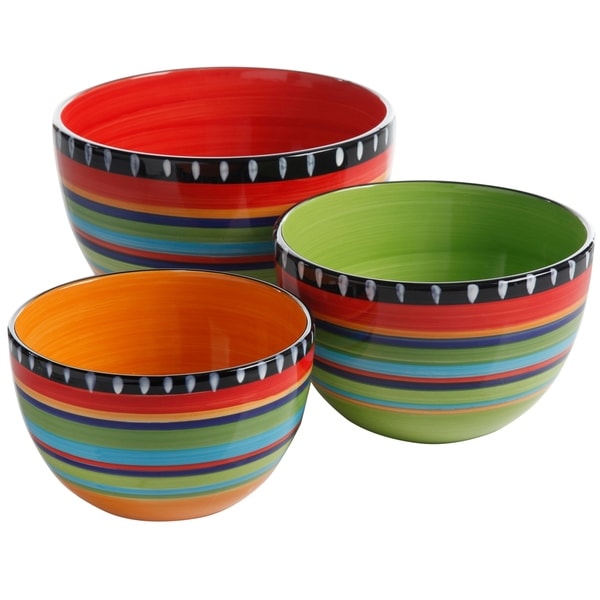 Gibson Pueblo Springs 3 piece Bowl Set