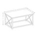 preview thumbnail 4 of 2, Coffee Table-48"L/Grey Wood/Black Metal