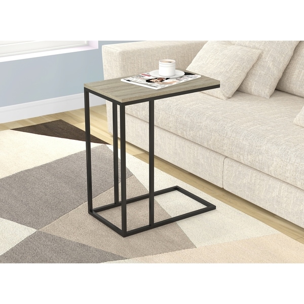 Accent Table/End Table/End Night Stand/Bedside-Dark Taupe ...