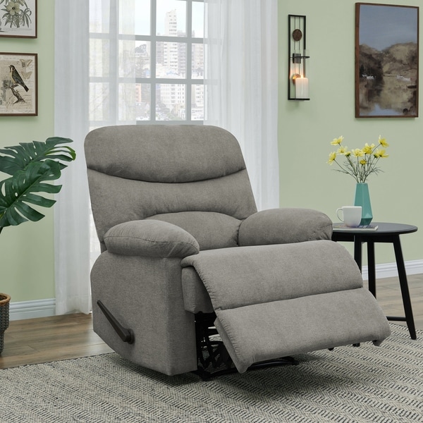 Shop ProLounger Grey Chenille Wall Hugger Recliner Chair ...