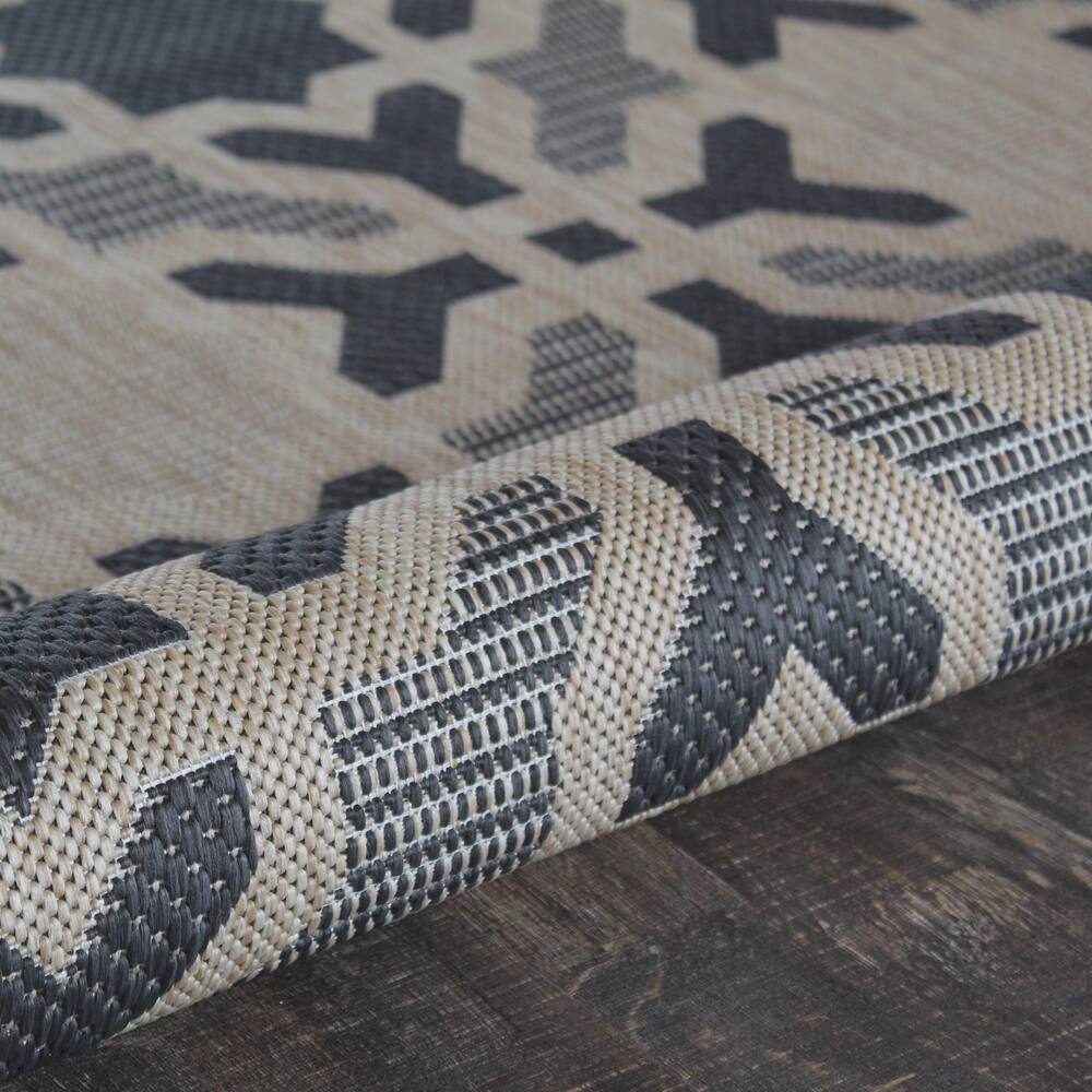 Laurel Home Charcoal 8 X10 Indoor Outdoor Rug X 10 Indoor Outdoor Rug 8 X 10