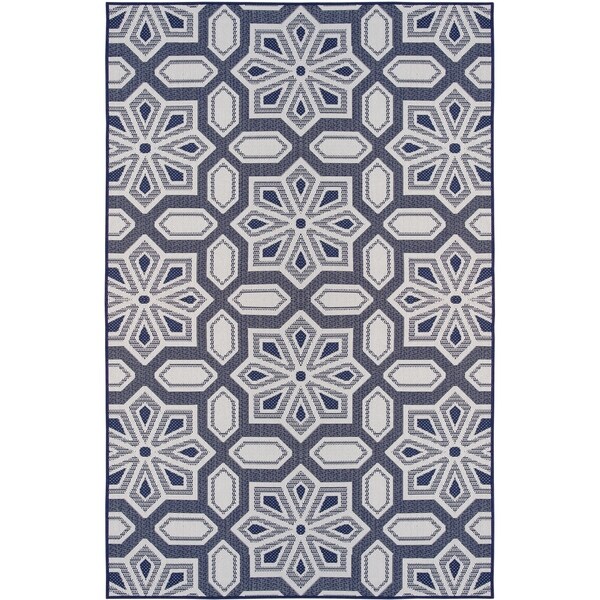 Tori Home Navy (8'x10') Indoor / Outdoor Rug - 8' x 10'