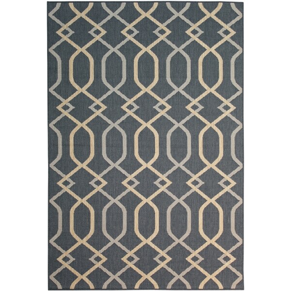 Brexley Home Charcoal (5'x8') Indoor / Outdoor Rug - 5' x 8'