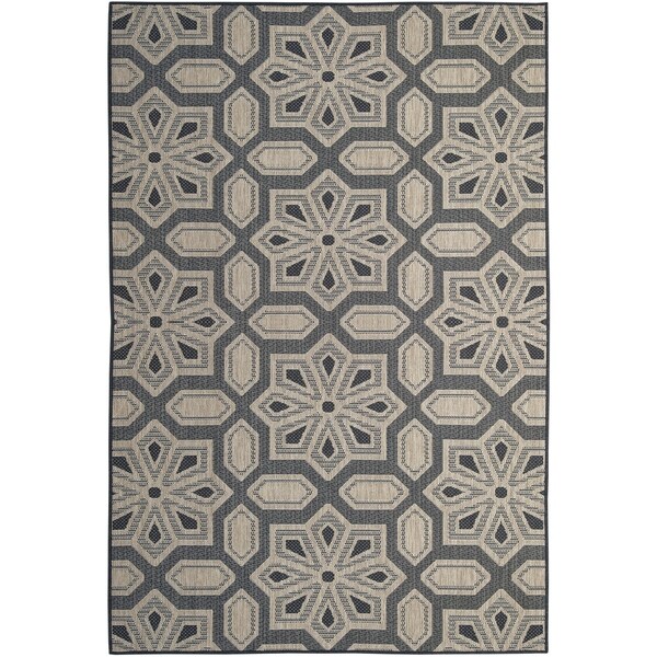 Tori Home Charcoal (5'x8') Indoor / Outdoor Rug - 5' x 8'