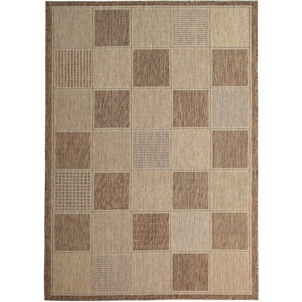 Lylah Home Taupe (5'x8') Indoor / Outdoor Rug - 5' x 8'