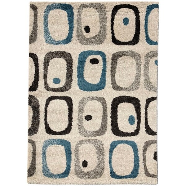 Geometric Trellis Pattern Area Rugs, Pierre Cardin Collection - 5'3" x 7'7"