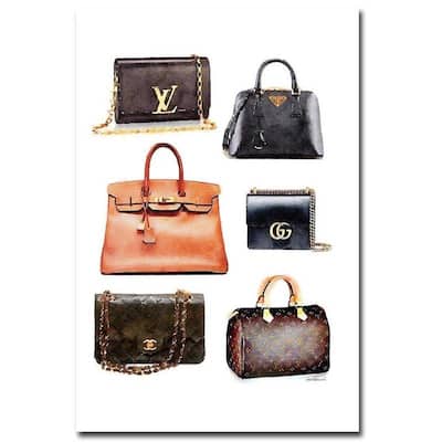 Bag Collection by Amanda Greenwood Gallery Wrapped Canvas Giclee Art (24 in x 16 in, Ready to Hang)