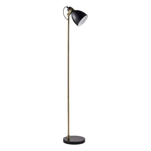 Shop Versanora Quincy Floor Lamp Wh Black Marble Base Black