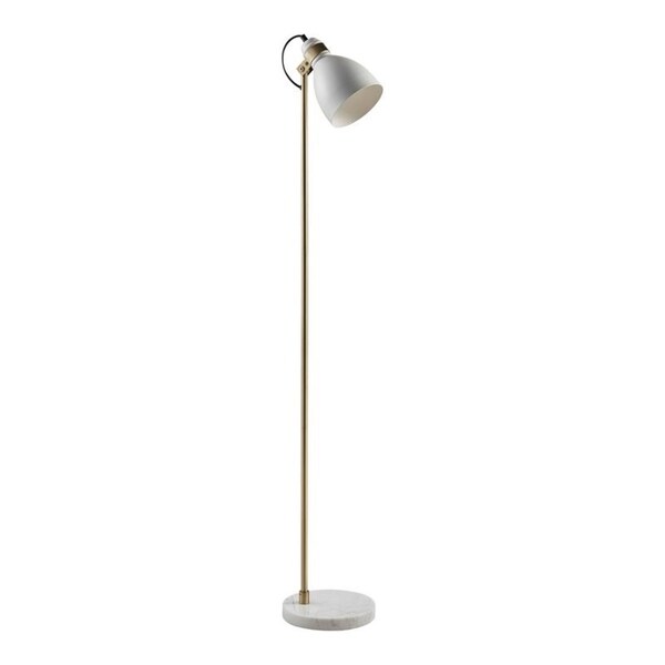 Shop Versanora Quincy Floor Lamp Wh White Marble Base White