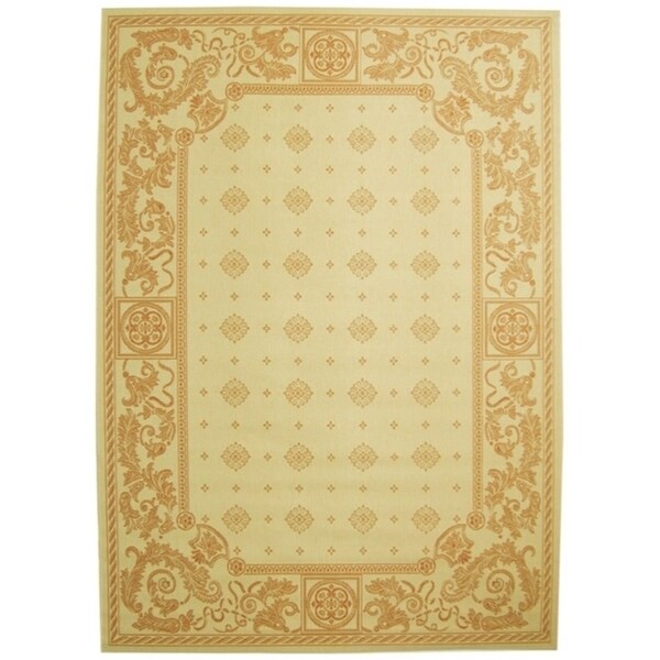 Safavieh Beaches Natural/ Terracotta Indoor/ Outdoor Rug - 8' X 11'