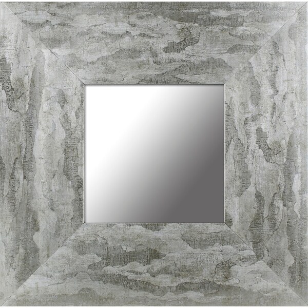 12.5x12.5 Set of 4, Silver Leaf Gradient Frame Accent Mirror by Mirrorize Canada