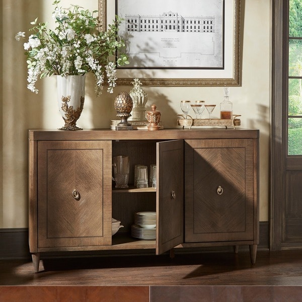 Shop Strick & Bolton Maren 3Door Wood Sideboard Server On Sale