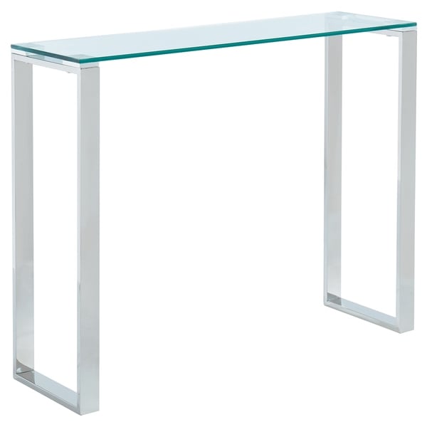 thin glass console table