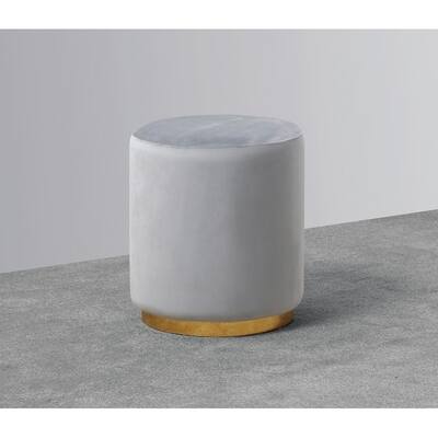 Best Master Furniture Grey Upholstered Accent Stool