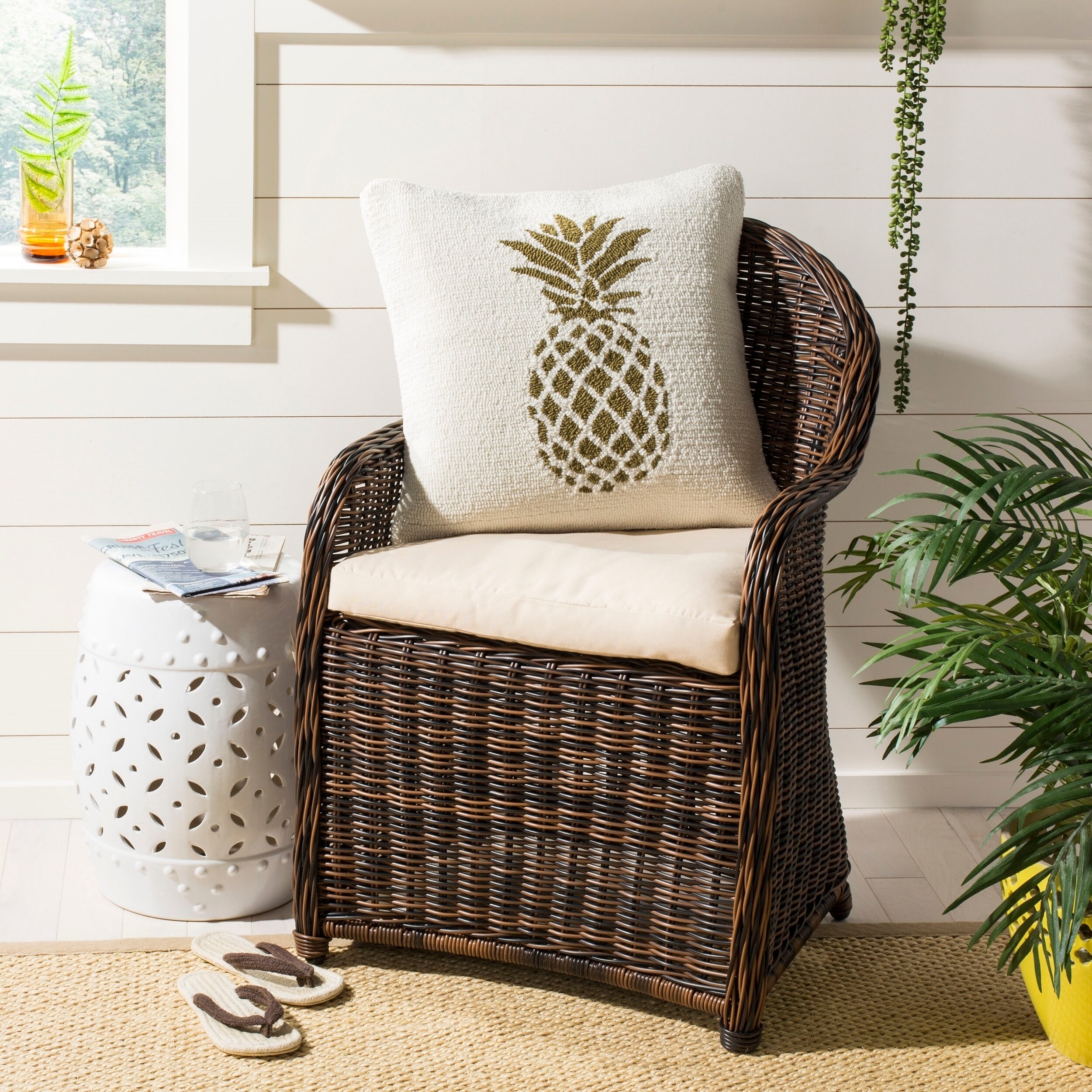 Shop Safavieh Pure Pineapple Decorative Pillow Gold White On