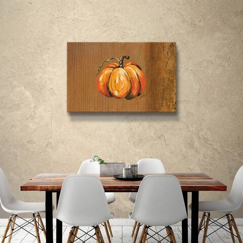 'ArtWall' Orange Pumpkin Gallery Wrapped Canvas