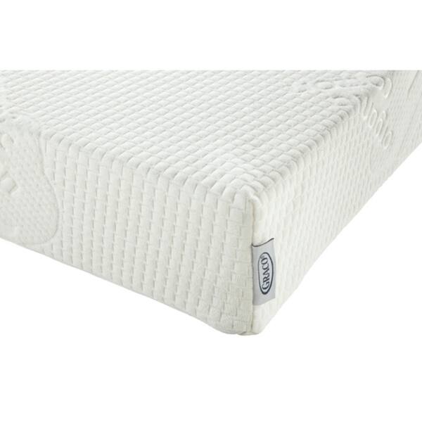 slide 2 of 9, Graco 5 Inch Crib and Toddler Mattress with Water-Resistant, Removable Outer Cover (White) - Off White