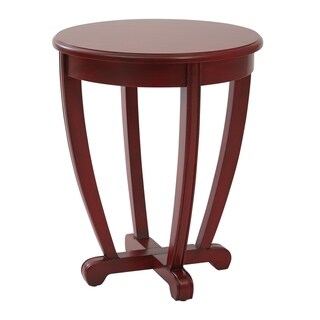 OSP Home Furnishings Tifton Round Accent Table (Red - Painted)