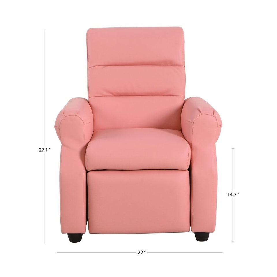 childs pink recliner chair