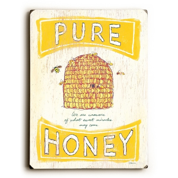 Pure Honey - 9x12 Solid Wood Wall Decor by FLAVIA