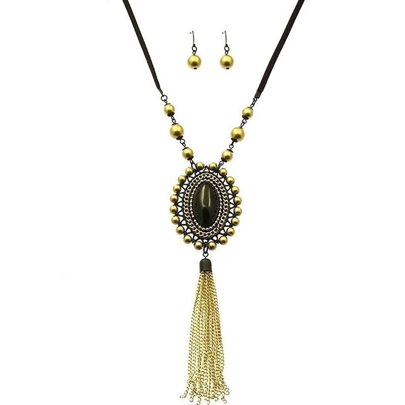 vintage tassel necklace