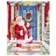 preview thumbnail 2 of 0, Christmas Throw 50X60 Santa At The Door Ultra Soft - Multi-color