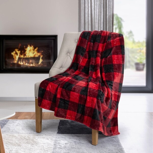 Trend Lab® Buffalo Check Flannel and Faux Shearling ...