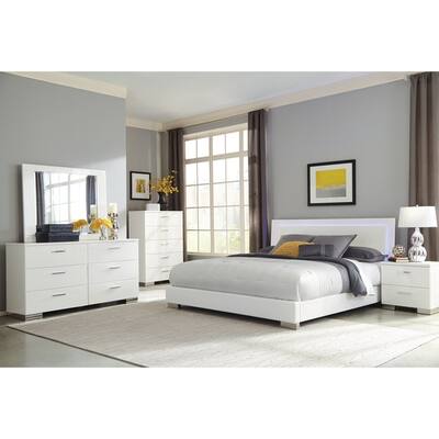 Buy King Size Platform Bed White Bedroom Sets Online At