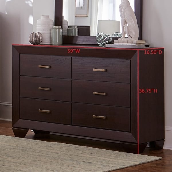 Shop Strick Bolton Dulah Dark Cocoa 6 Drawer Chest On Sale