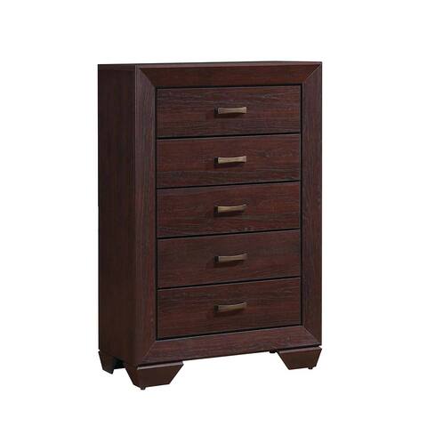 Strick & Bolton Dulah Dark Cocoa 5-drawer Chest