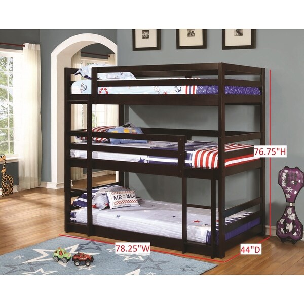 three tier bunk bed