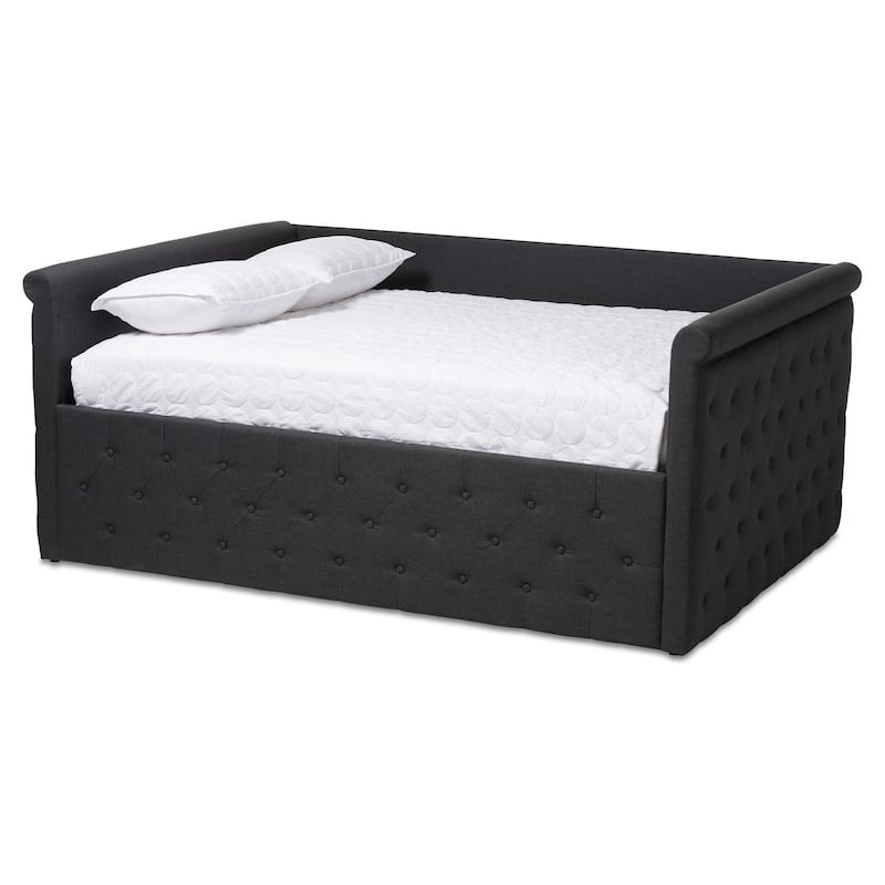 Copper Grove Harriet Tufted Upholstered Daybed - Charcoal - Queen