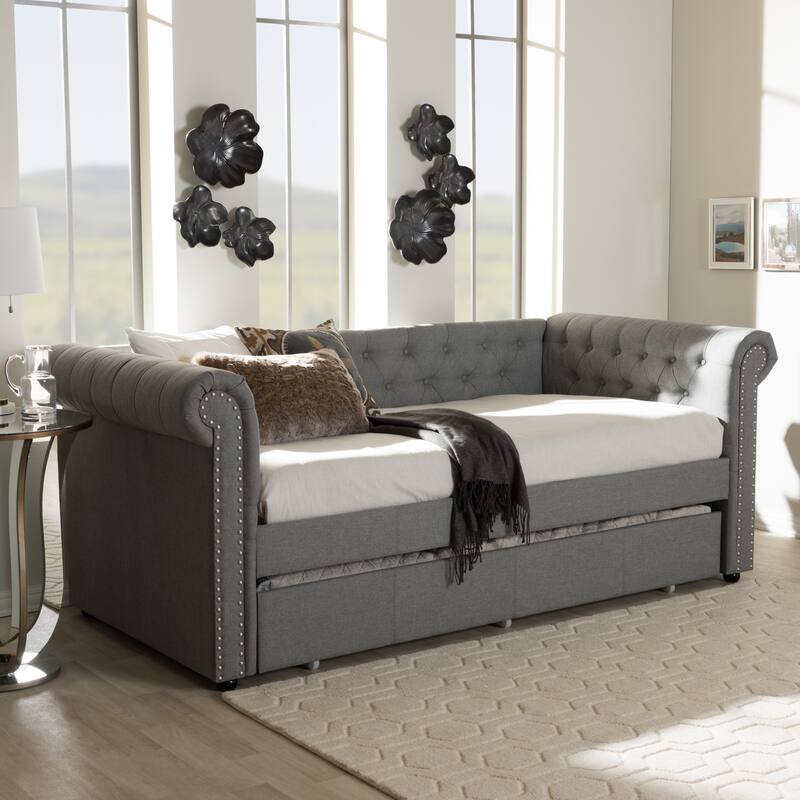 Taylor & Olive Cattail Upholstered Trundle Daybed