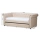 preview thumbnail 17 of 16, Taylor & Olive Cattail Upholstered Trundle Daybed