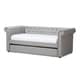 preview thumbnail 2 of 16, Taylor & Olive Cattail Upholstered Trundle Daybed Grey