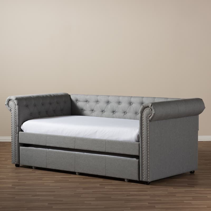 Taylor & Olive Cattail Upholstered Trundle Daybed