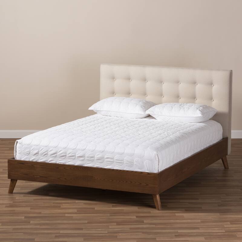 Carson Carrington Vasa Mid-century Fabric Platform King-size Bed