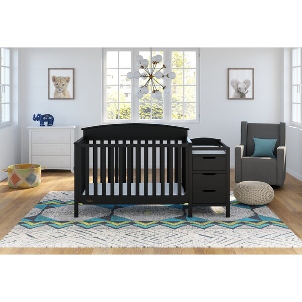 crib with changer attached