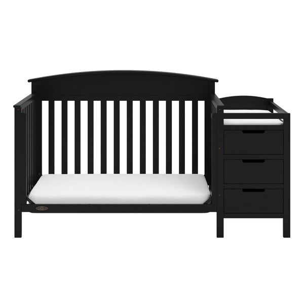black baby cribs with changing table attached