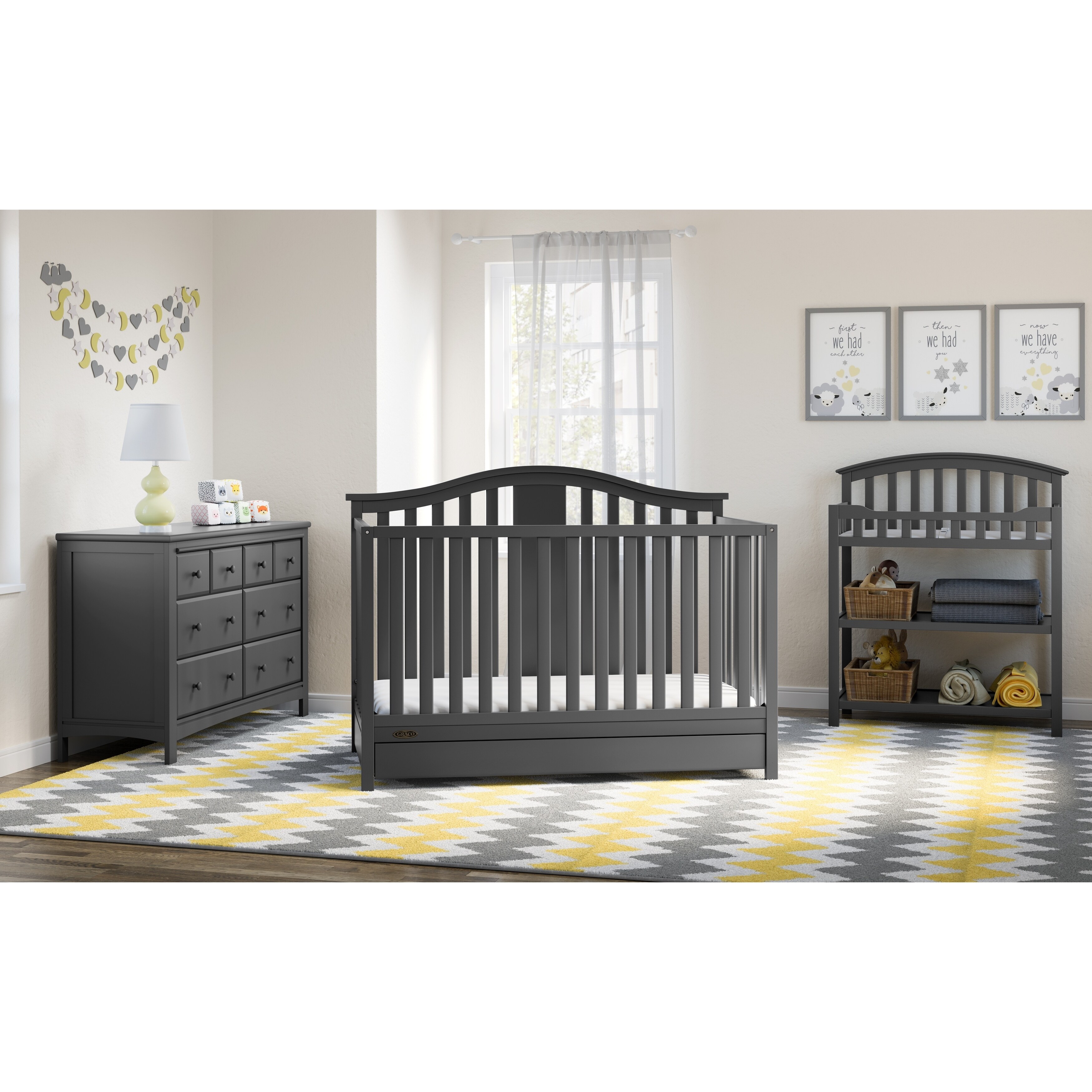 Shop Graco Solano 4 In 1 Convertible Crib With Drawer Converts