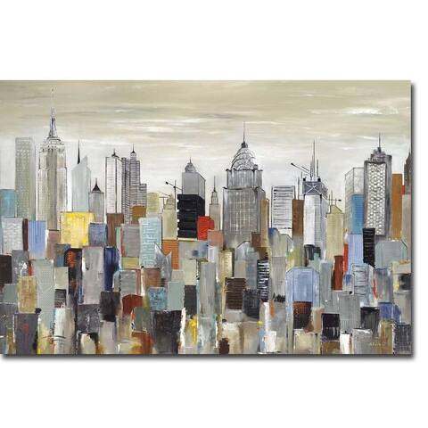 New York Skyline by Aziz Kadmiri Gallery Wrapped Canvas Giclee Art (24 in x 36 in, Ready to Hang)